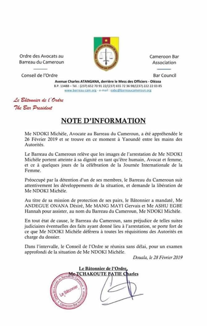 me_ndoki_arrestation_communique_barreau
